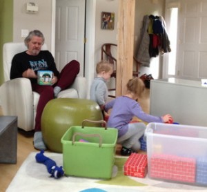 Playing with Junie and Beaue