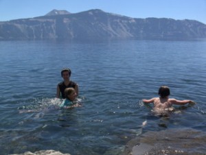 Swimming in Crater Lake